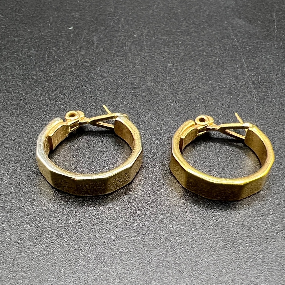 Monet Gold Tone Hoop Earrings